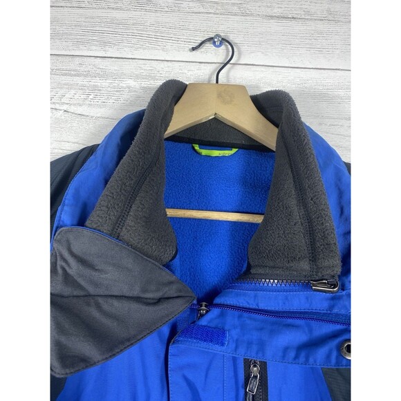 Koppen Mens Size Large Softshell Jacket Full Zip Lightweight Outerwear Coat Blue - Picture 3 of 7